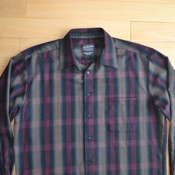 Pendleton Wool Button Down Shirt Size L Zephyr Shirt - Picture 2 of 4